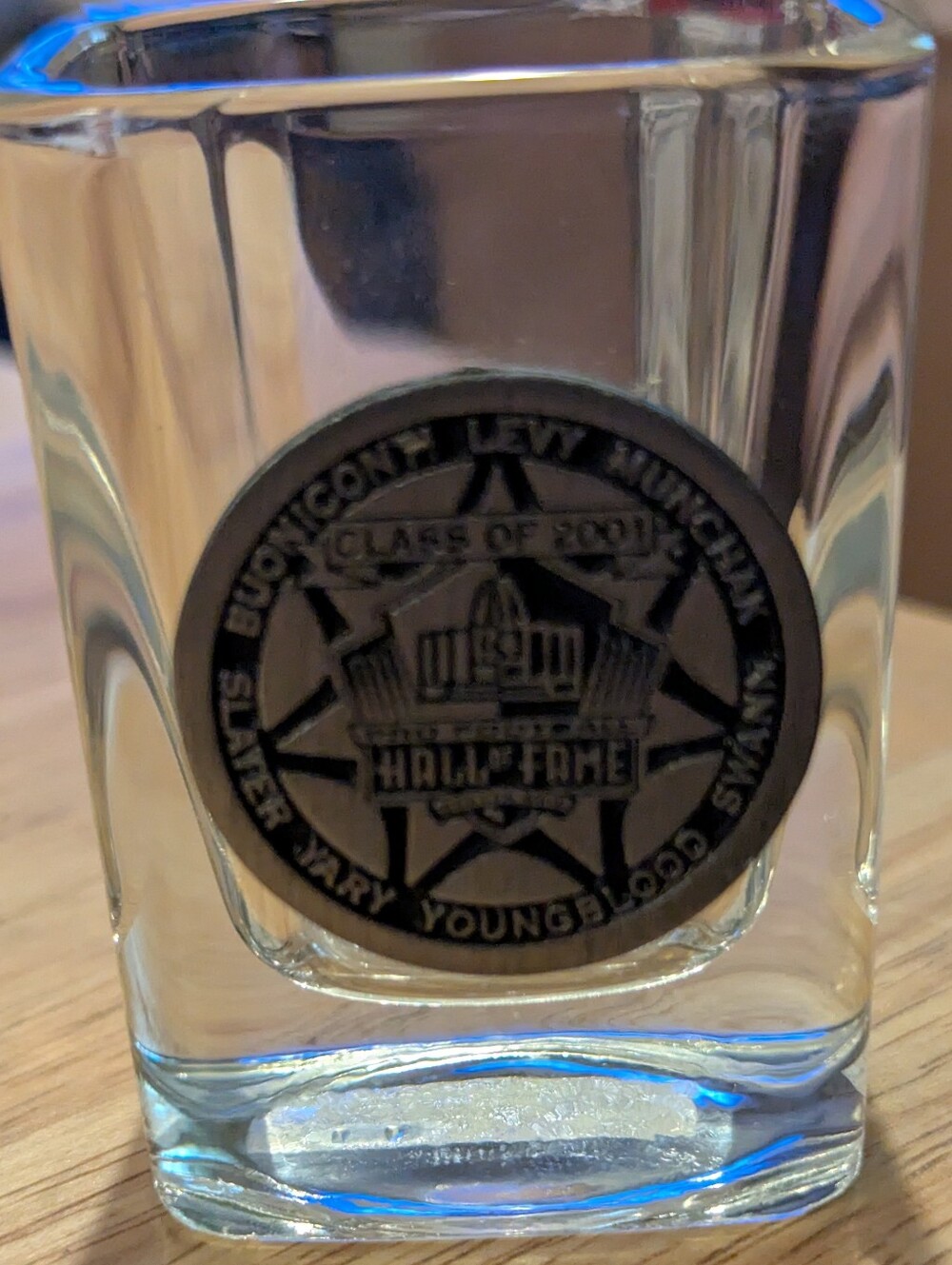 NFL Hall of Fame Glass Shot Glass with Medallion
